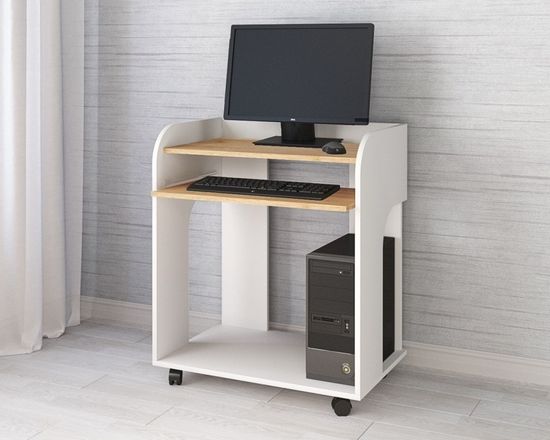 Стол письменный ГРЕТА-10 белый / дуб крафт золотой