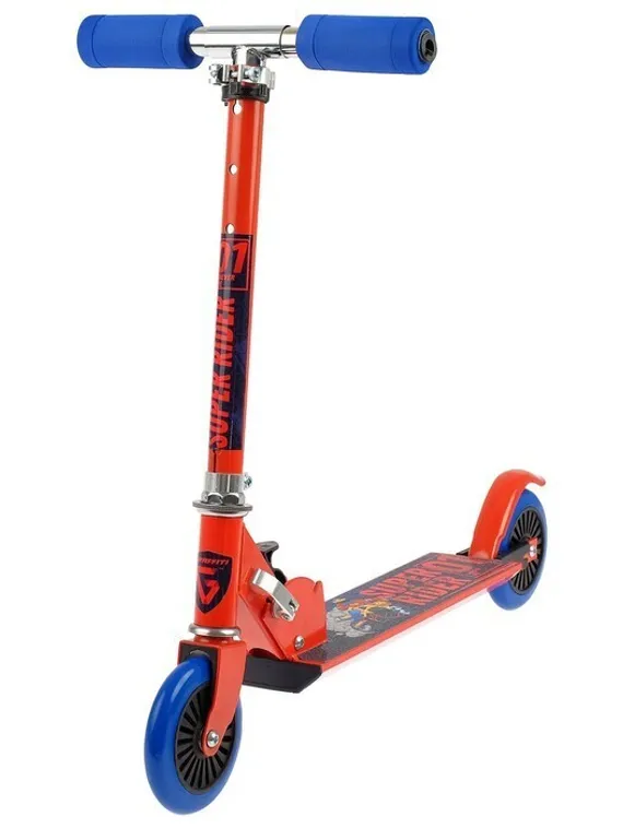 Самокат-снегокат зимний 2 в 1 Super Rider, цвет красный