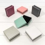 Коробка Ювелирная 9х9х3.9 см Набор 6 шт "Люкс" (Микс)