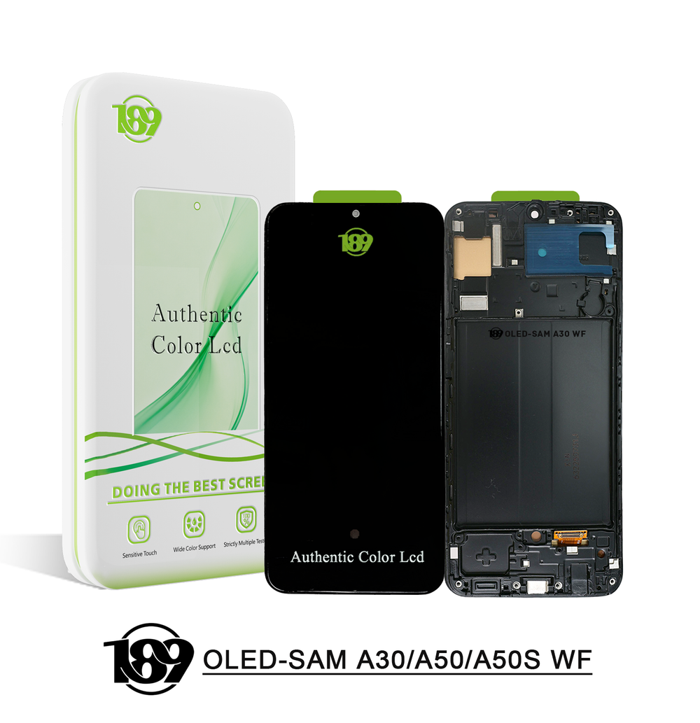 Дисплей Samsung A30/ A50/ A50S/ A505F/ A305F Рама; бренд 189 (OLED+)