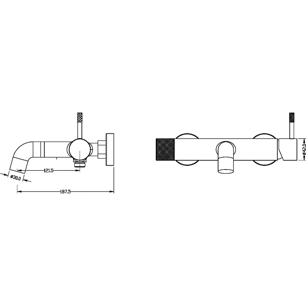 Смеситель для ванны с душем Boheme Uno 463-CB Copper Brushed