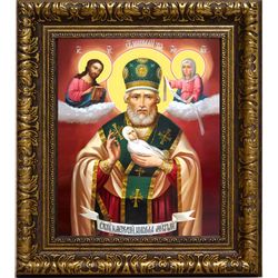 Никола Мокрый. Икона на холсте.