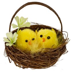 GAEM Набор из 2-х изделий декоративных "Гнездо пасхальное", L11 W6 H6 см