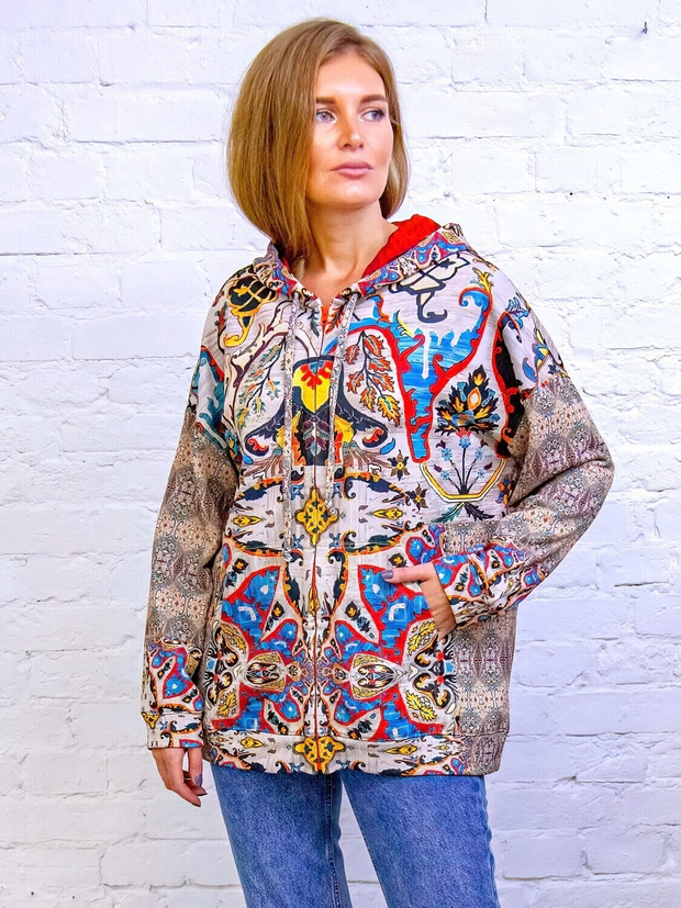Худи "Загадочная Персия", по мотивам традиционного персидского ковра ручной работы