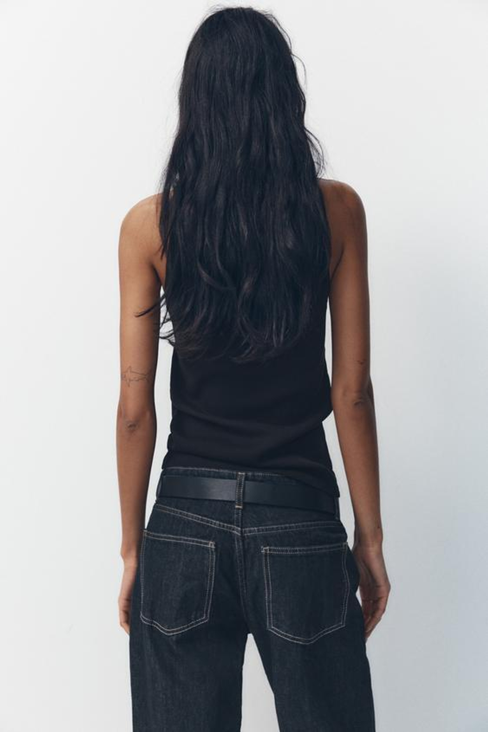 ZARA ДЖИНСЫ TRF WIDE LEG СО СРЕДНЕЙ ПОСАДКОЙ, НАСЫЩЕННЫЙ СИНИЙ