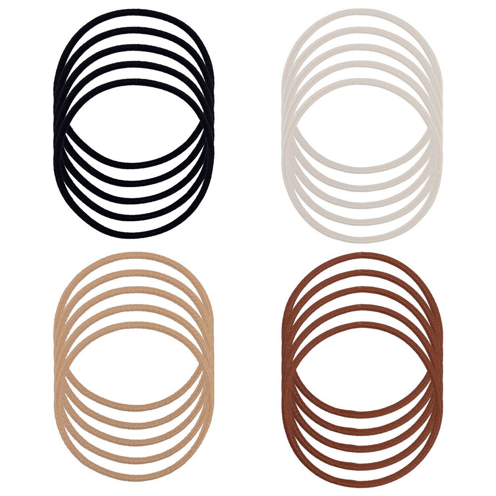 Набор для волос 24 шт.: 2 заколки 5 см, 2 краба 2,5 см, 20 резинок, MONTE VITA, 457035