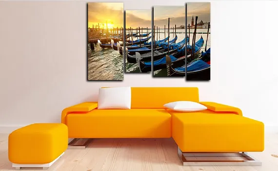 Модульная картина "Венеция. Гондолы"