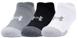 Теннисные носки Under Armour Youth HeatGear No Show Socks 3P - steel/white