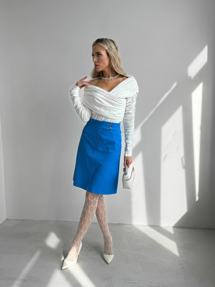 Юбка из хлопка со съемной цепочкой