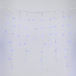 ULD-B12006-195-TTK BLUE IP44 Бахрома светодиодная с эффектом мерцания. 12м. Соединяемая. 195 светодиодов. Синий свет. Провод прозрачный. ТМ Uniel