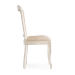 Стул деревянный Woodville Клето патина золото, ромб, ножки белые