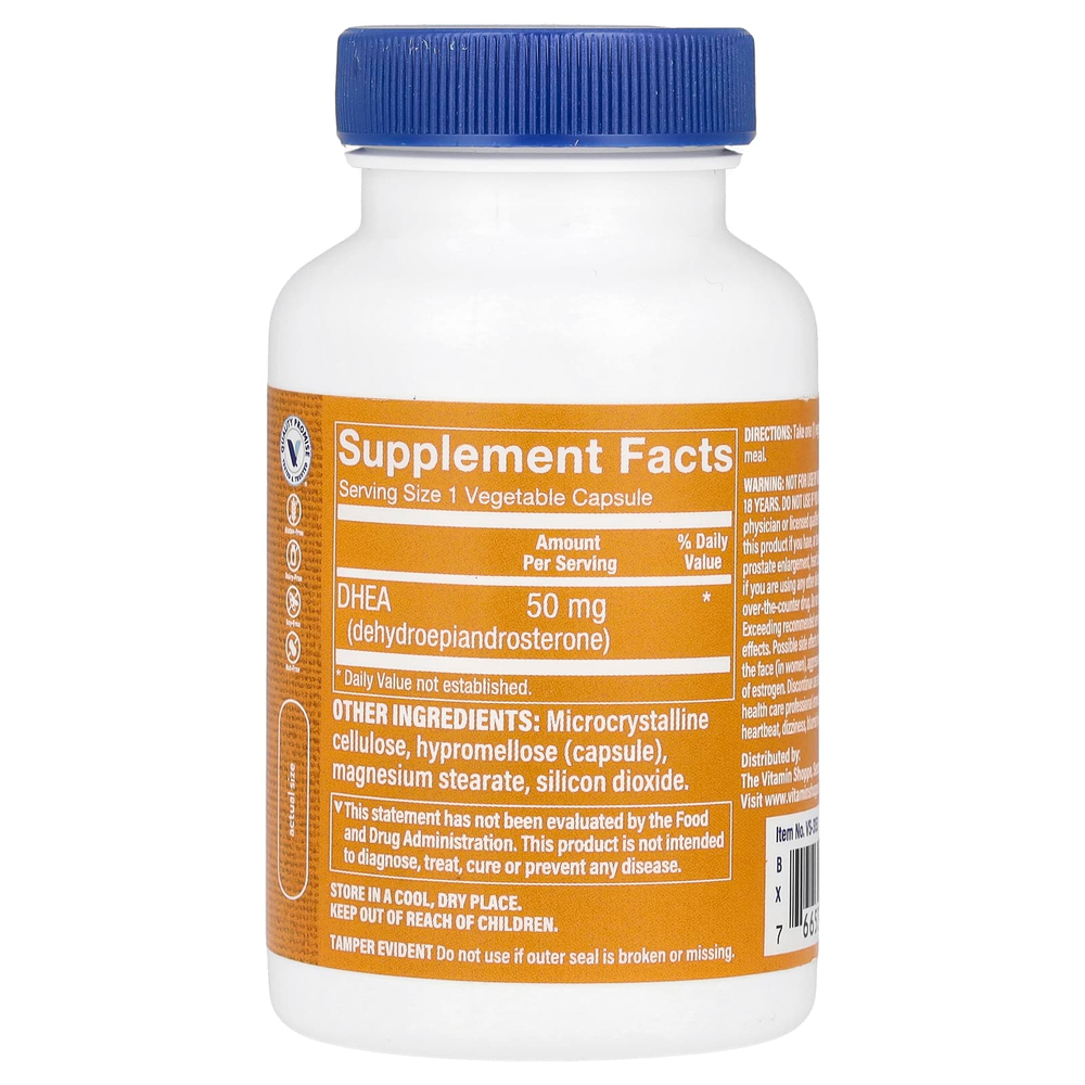 The Vitamin Shoppe, ДГЭА, 50 мг, 120 растительных капсул