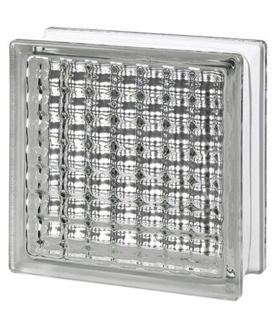 Стеклоблок бесцветный сона Vitrablok 19х19х8