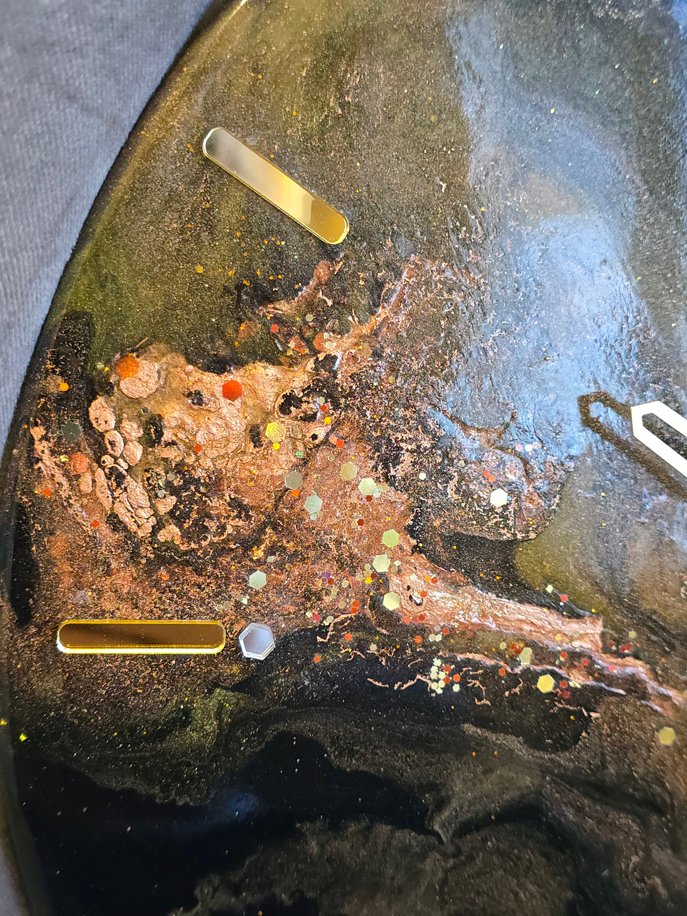 🕒 Часы настенные из эпоксидной смолы 30 см «Космическая бездна»