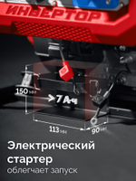 ЗУБР 5500 Вт, инверторный генератор с электростартером и розеткой АВР (СБИ-5500ЕА)