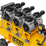 Компрессор безмасляный, малошумный  DLS 2250/100, 2250 Вт, 3x750, 100 л, 410 л/мин блок управления/ Denzel