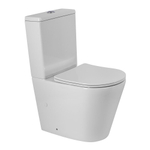 Унитаз-компакт безободковый BelBagno Flay-R BB2149CP-TOR/SC с крышкой-сиденьем микролифт, белый