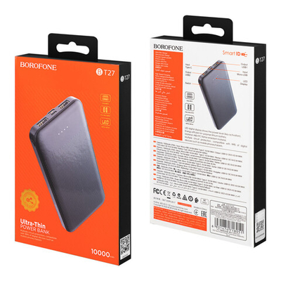 Внешний аккумулятор Borofone BJ27A, Pindar, 20000mAh, цвет: чёрный (1/42)