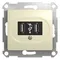 Розетка USB 1-м СП Glossa механизм беж. SchE GSL000232