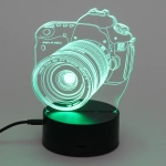 Светильник ночник «3D-Фотоаппарат» на пластиковой подставке, с включателем USB