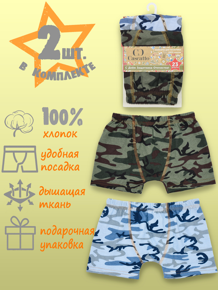 Трусы для мальчика боксеры набор (2шт.в уп.)