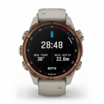 Умные часы Garmin Descent Mk3i титановый, бронзовый безель PVD/серый силиконовый ремешок 43 мм 010-02753-14