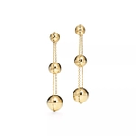 Серьги из жёлтого золота 18k,Tiffany 💠Hard Wear Triple drop