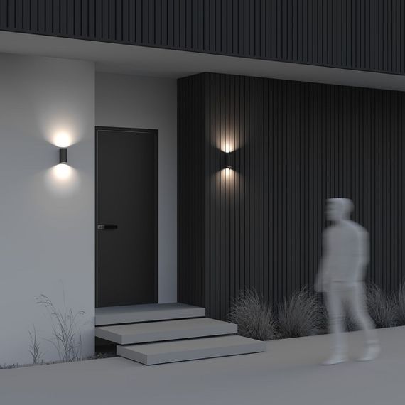 Уличный настенный светильник Maytoni Slat O044WL-02B