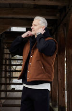 Жилетка утепленная рыжая "Velvet"