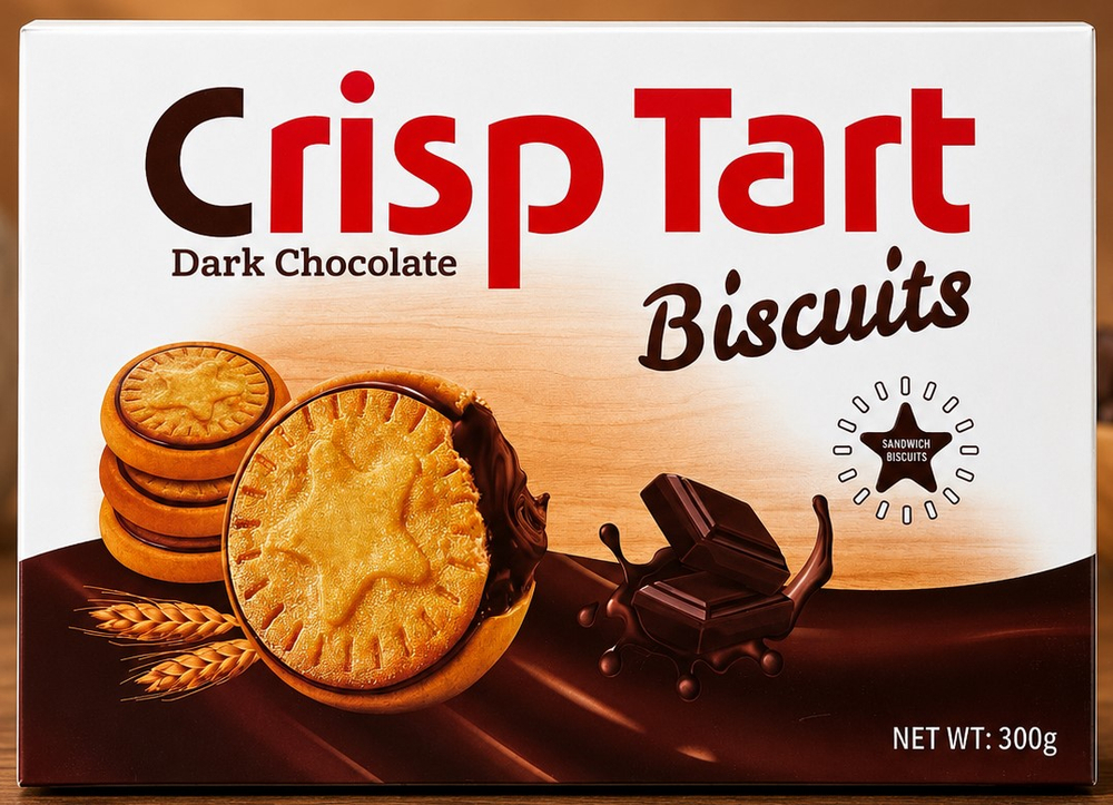 Печенье Темный Шоколад CrispTart 300гр