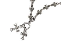Колье "Chrome Hearts", цвет черненое серебро