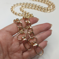 Ручка цепь с карабинами Золото 13*9