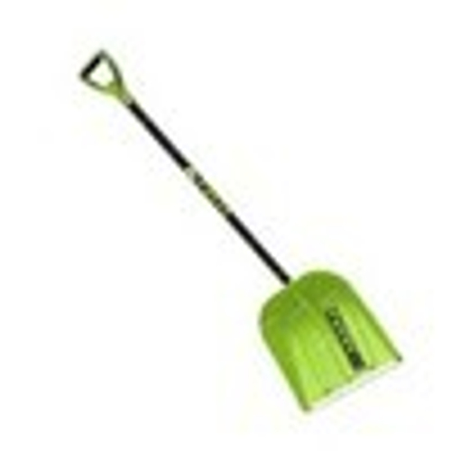 Лопата снеговая пласт. со съемным чер  410*415  ''ТИБЕТ'' мороз. с ал. эргон./ч с V руч., с ал.пл.