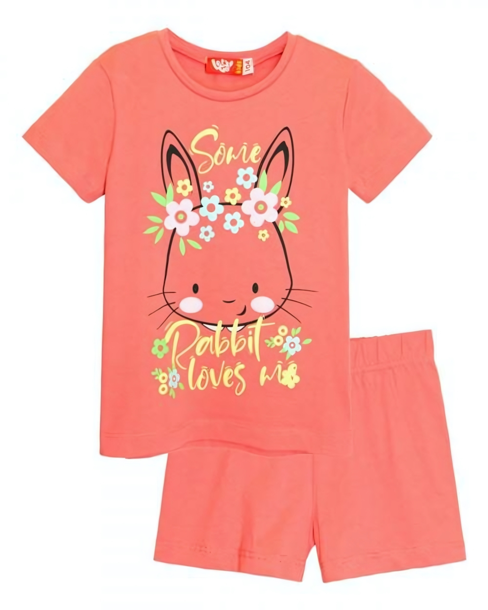 Комплект для девочки (футболка-шорты) р.128 коралл 91116, 1 шт.