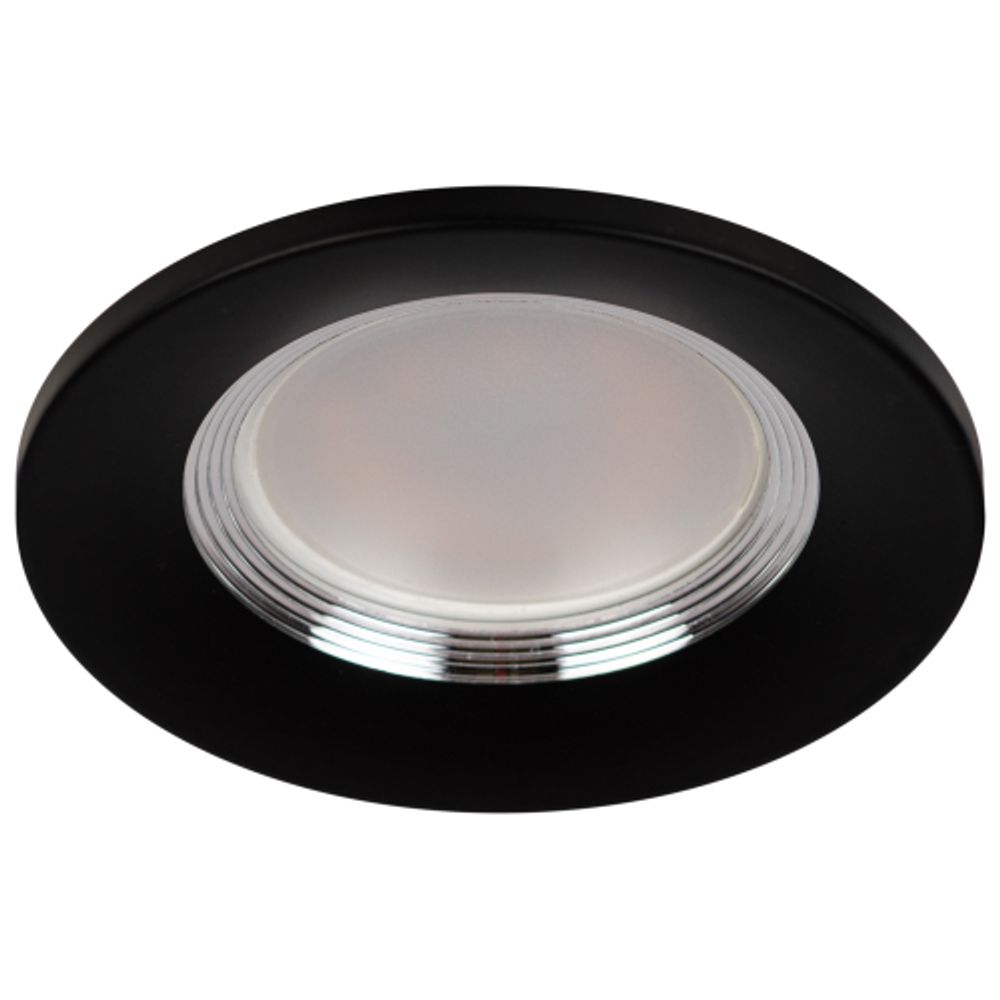 Светильник встраиваемый алюминиевый ЭРА KL107 BK/SL под лампу MR16 GU5.3 черный/серебро | Алюминиевые встраиваемые светильники