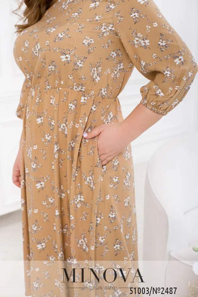 Платье 2487-бежевый Minova