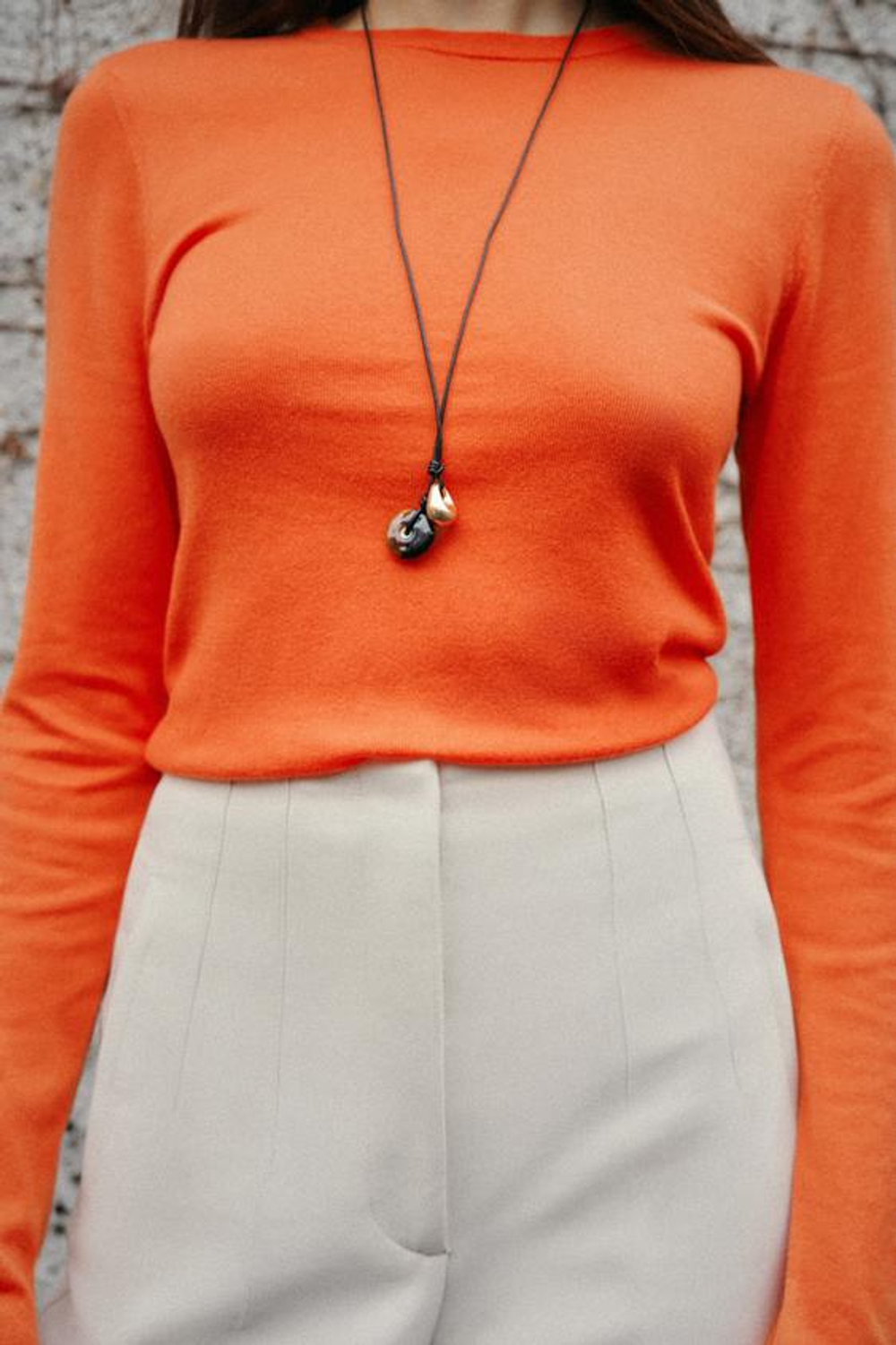 ZARA БРЮКИ С ВЫСОКОЙ ПОСАДКОЙ, СЛОНОВАЯ КОСТЬ