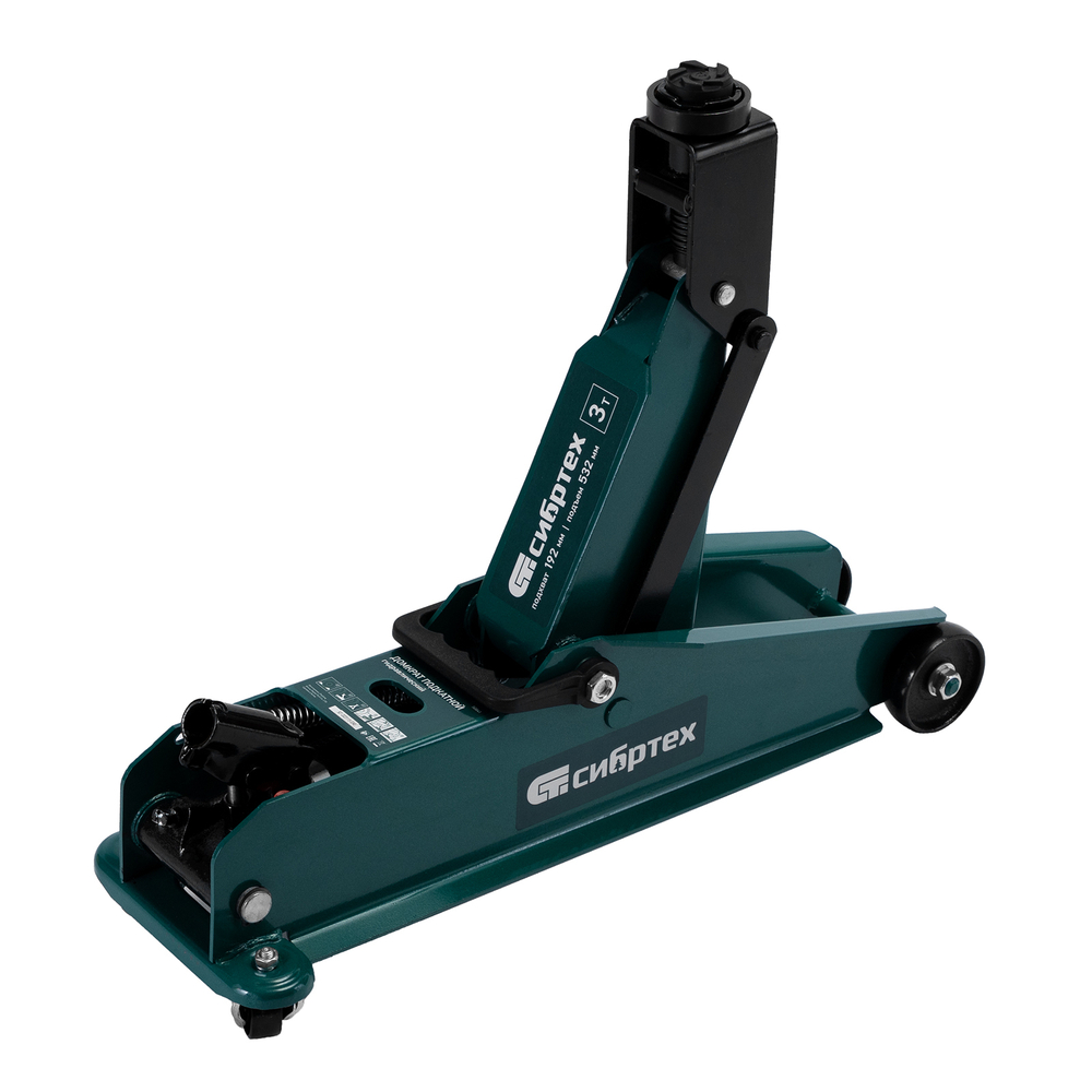 Домкрат гидравлический подкатной, 3 т, 192-532 мм, SUV Сибртех