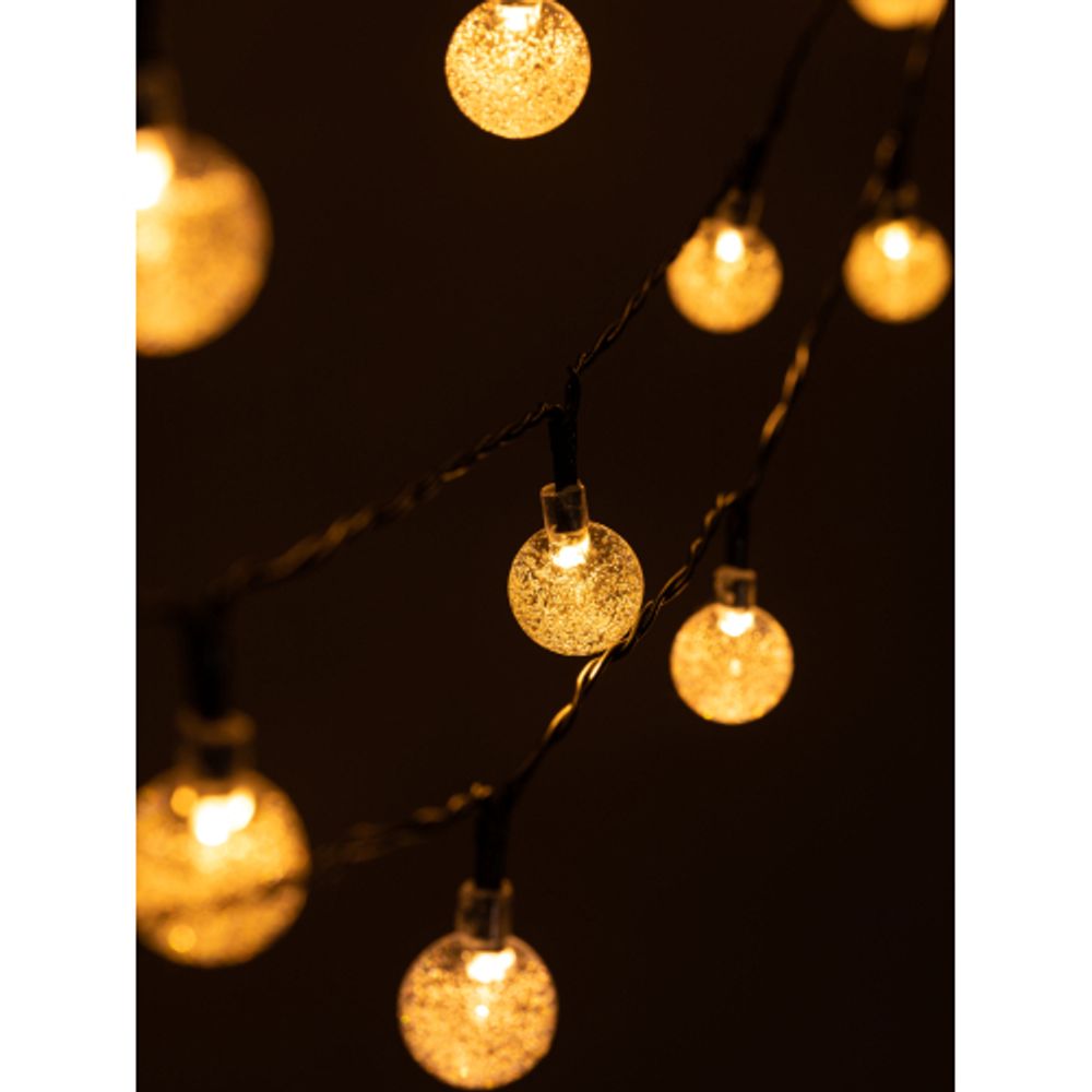 Садовая гирлянда ЭРА ERASF23-20 Атмосфера на солнечной батарее 7,8 м (длина рабочей части 5,8 метров) 2 режима 30 LED | Садовые декоративные светильники