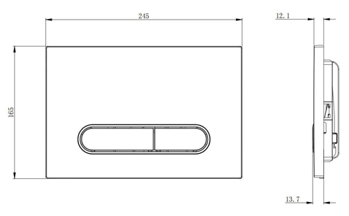 Boheme Кнопка для инсталляции, пластик NIKEL BRUSH для инсталляций GEBERIT
