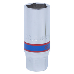 Головка свечная шестигранная 1/2&quot;, 21 мм, резиновый фиксатор KING TONY 463521R