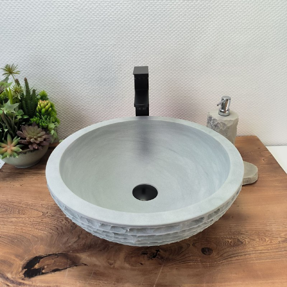 Раковина из андезита Bowl Blue Kecil Marmo BA-62887 45*45*15