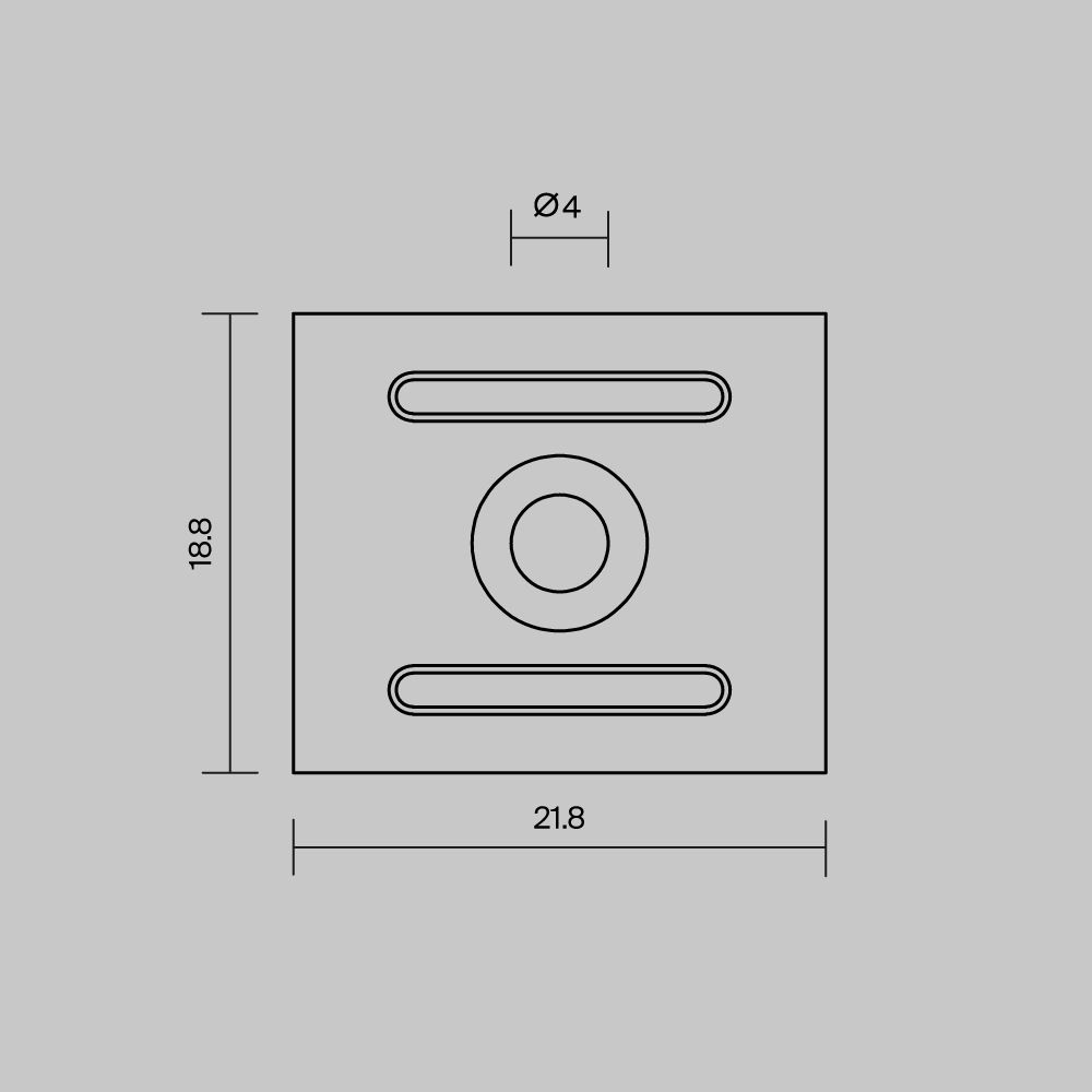 Комплект креплений (для профиля 27×20) 4 шт., Maytoni ALM-2720-MT 642071