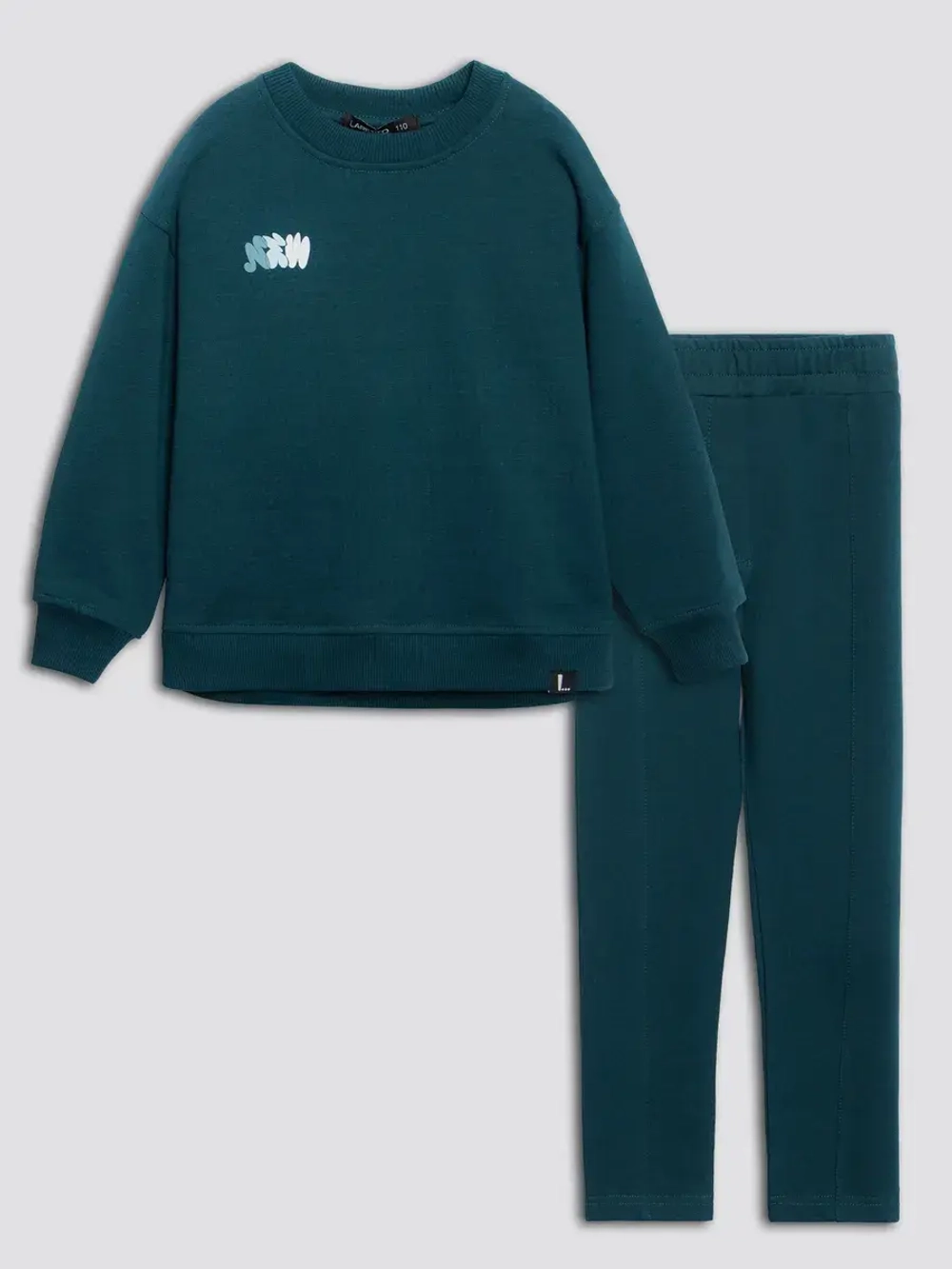 Костюм для девочки, свитшот и леггинсы, зеленый