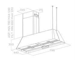Кухонная вытяжка Elica IKONA MAXXI PURE IX/F/120-PRF0171196