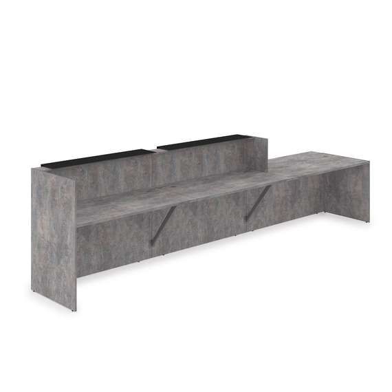 1КРС-КЛ.008.1 Комплект Ресепшн с фартуком HPL (4232*901*1149) (с подсветкой)