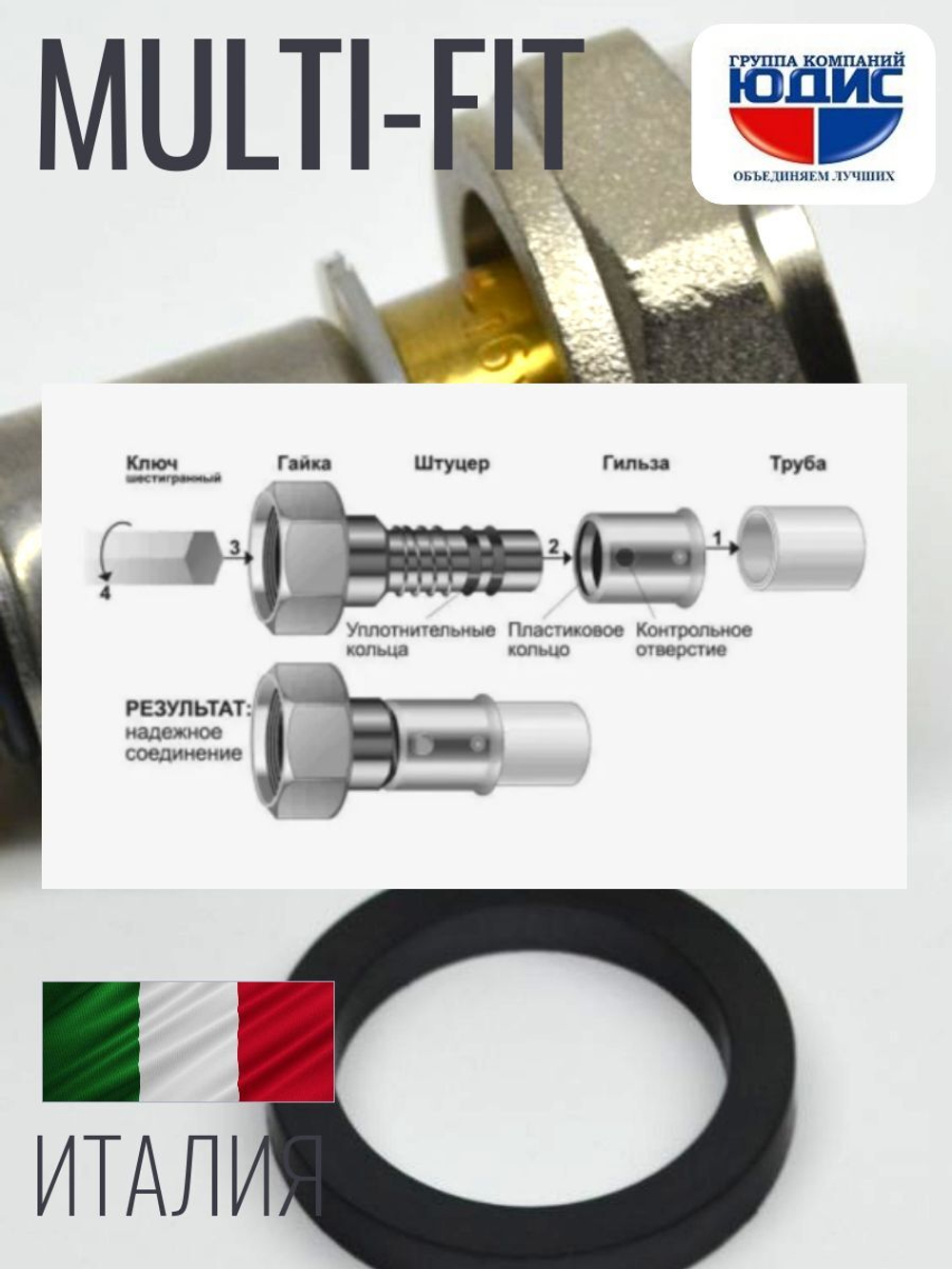 Пресс сое. c нак. гай. (MULTI-FIT) 16х3/4 F ViEiR (120/5шт)