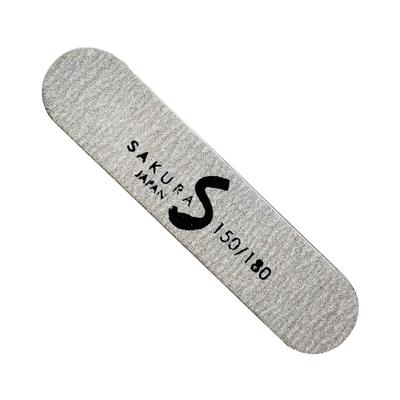 Пилка серая овал  деревянная 150/180  Sakura 10шт