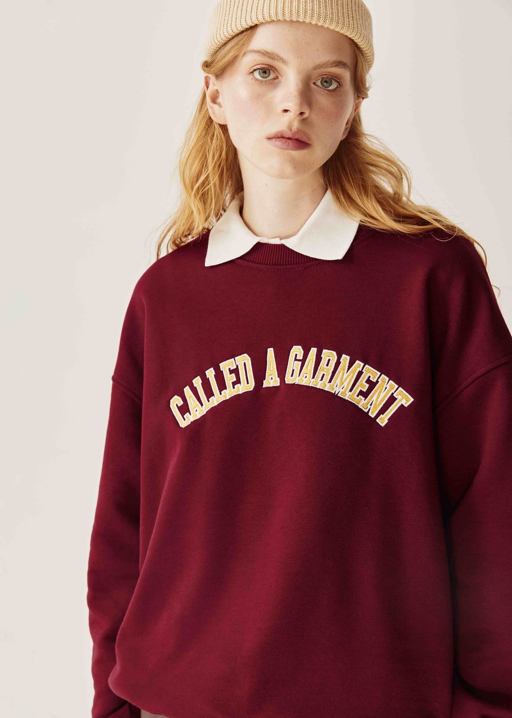 Толстовка Called a Garment College вишневая