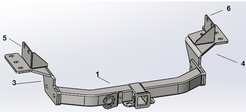 Фаркоп Бизон на Toyota Fortuner FA 0250-E (с 2017 г.в.) (паспорт и сертификат в комплекте)(без электрики)